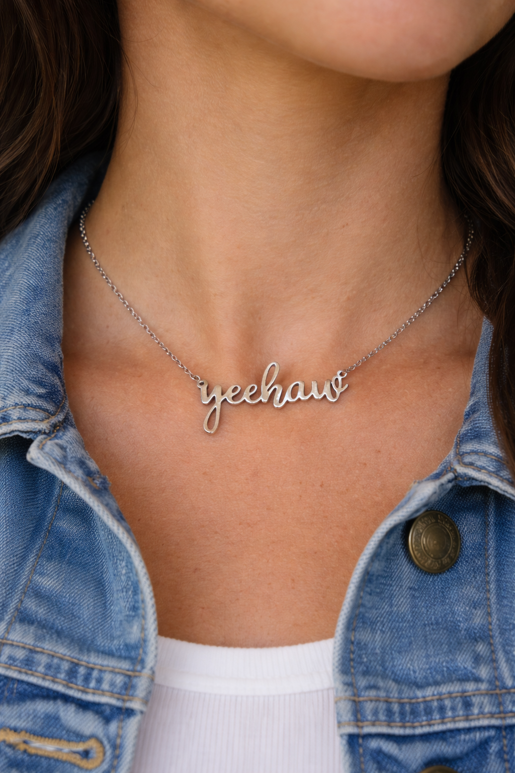 Yeehaw Script Necklace