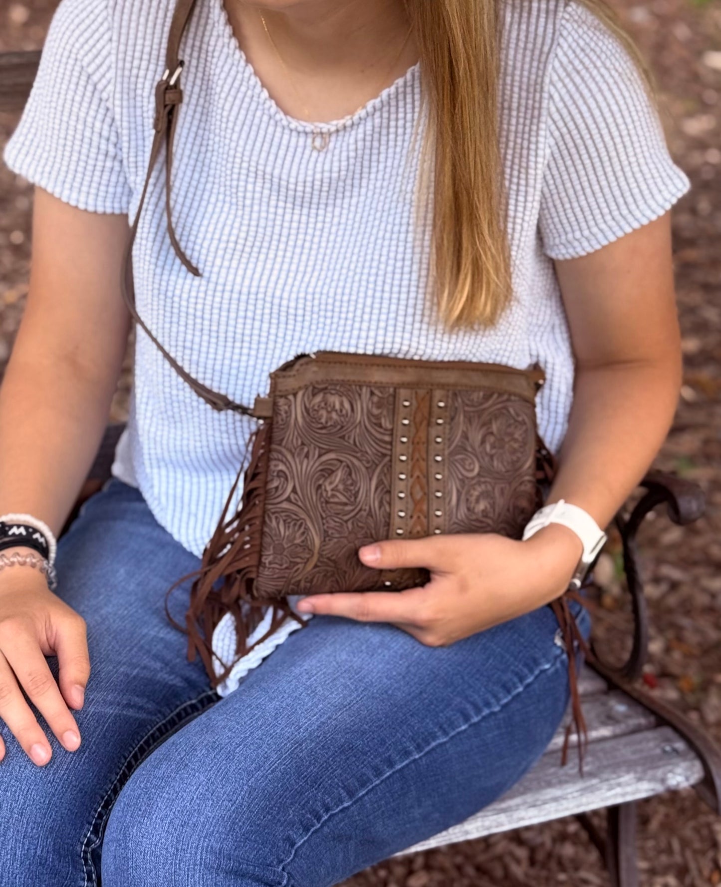 Copper Prairie Genuine Leather Crossbody
