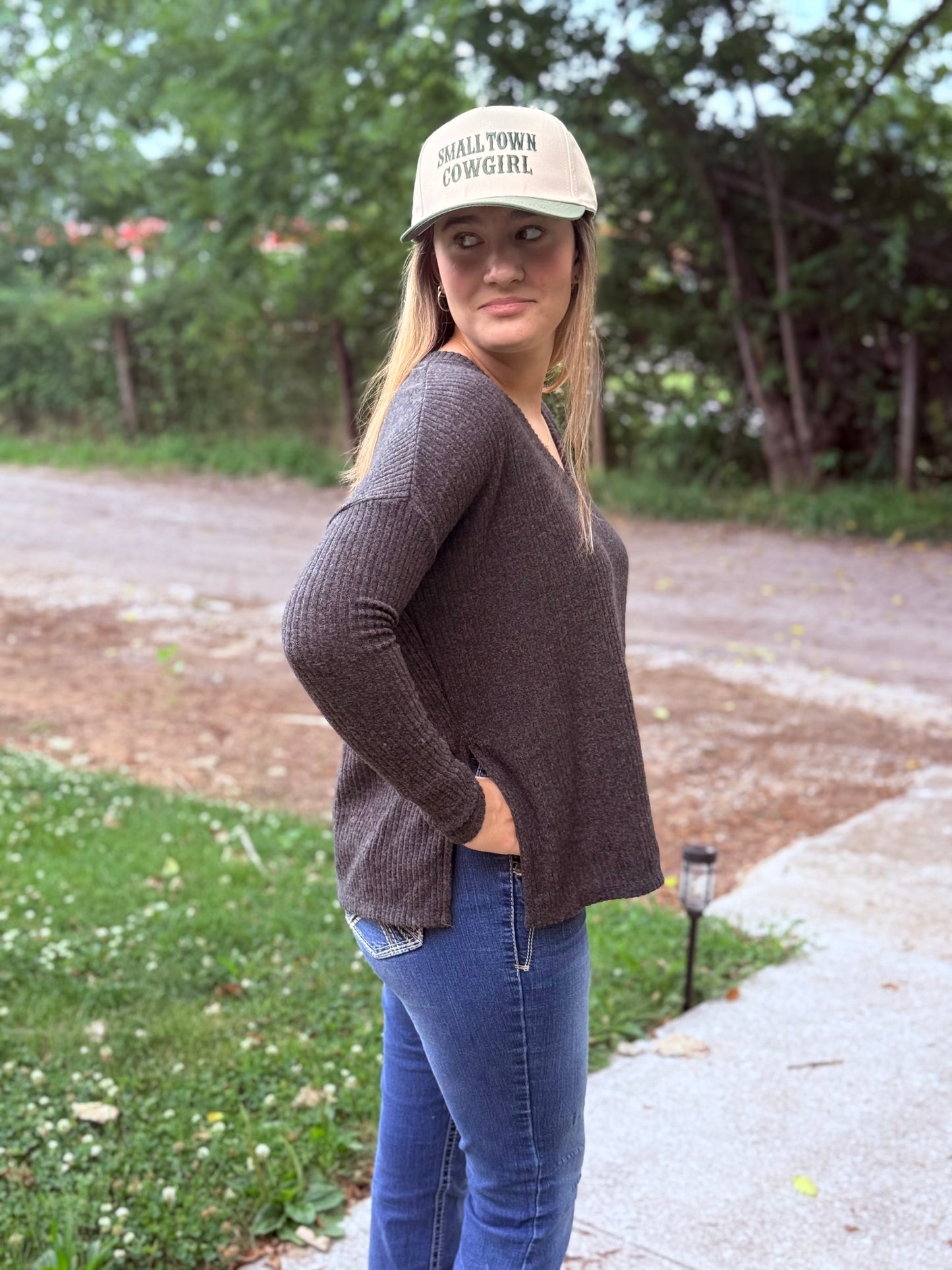 Iron Spur Waffle Knit Top