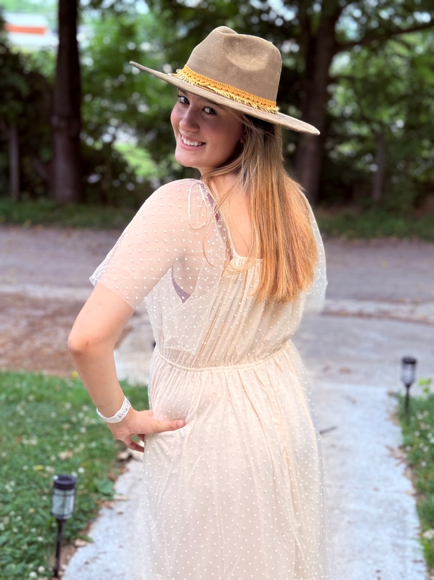 Prairie Promise Swiss Dot Maxi Dress