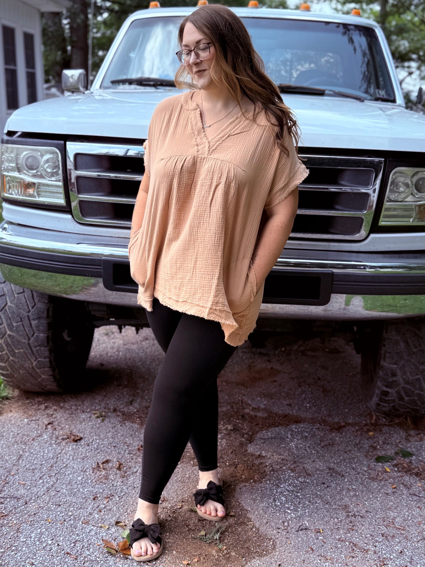 Oversized Dusty Trail Dreams Cotton Top