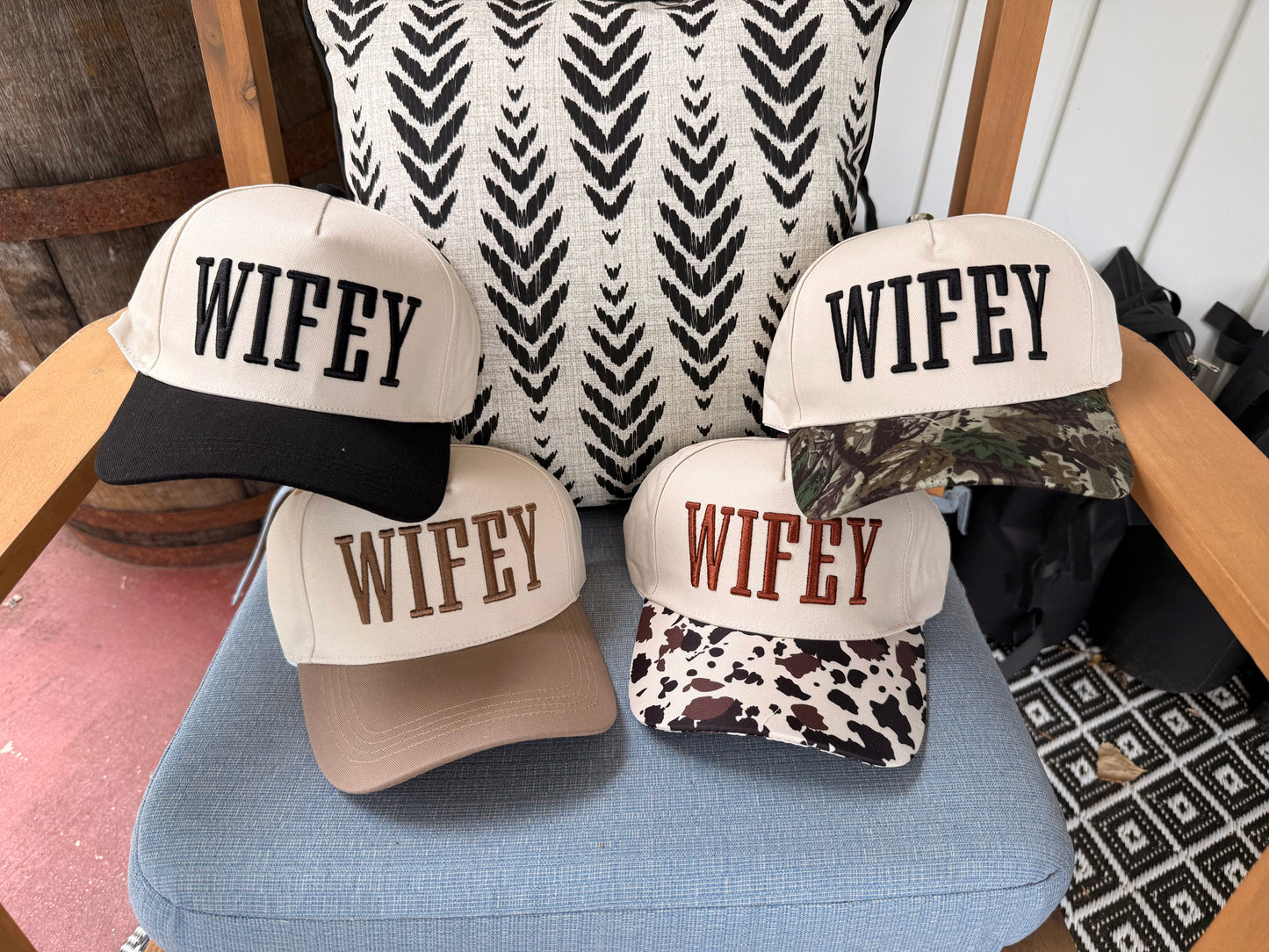 Wifey Western Canvas Snapback