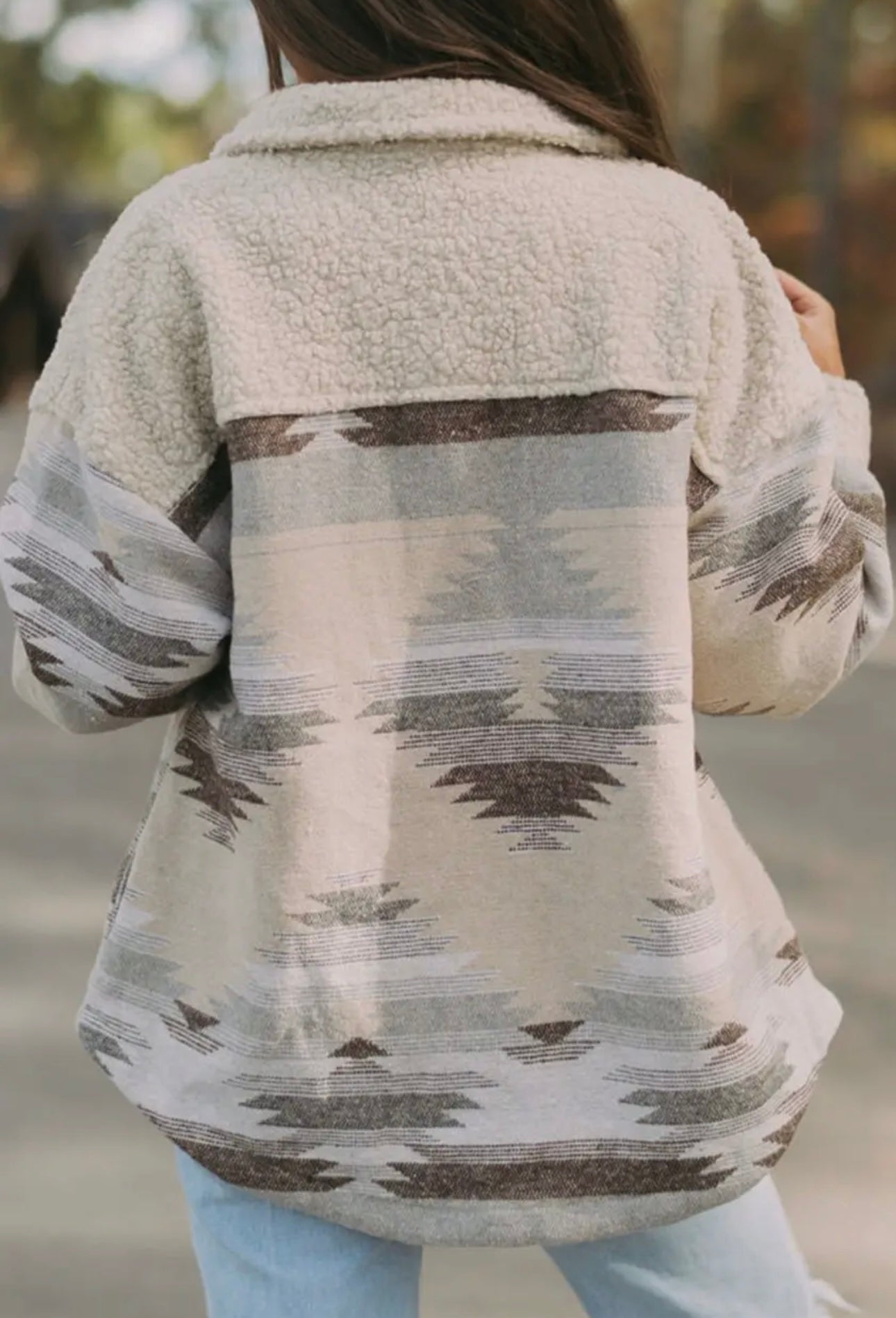 Western Aztec Sherpa Jacket