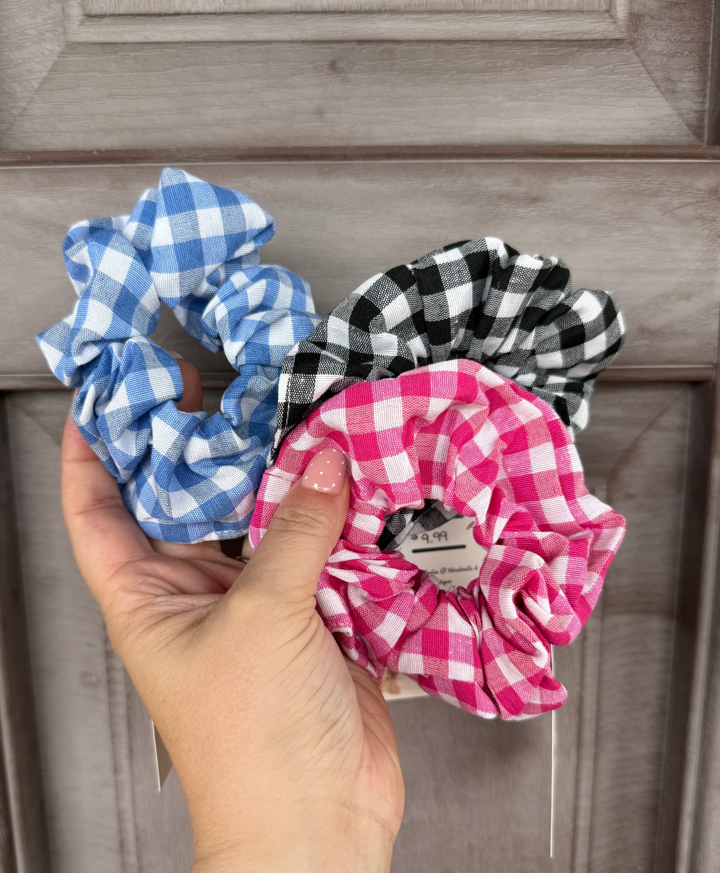 Country Check Gingham Scrunchies