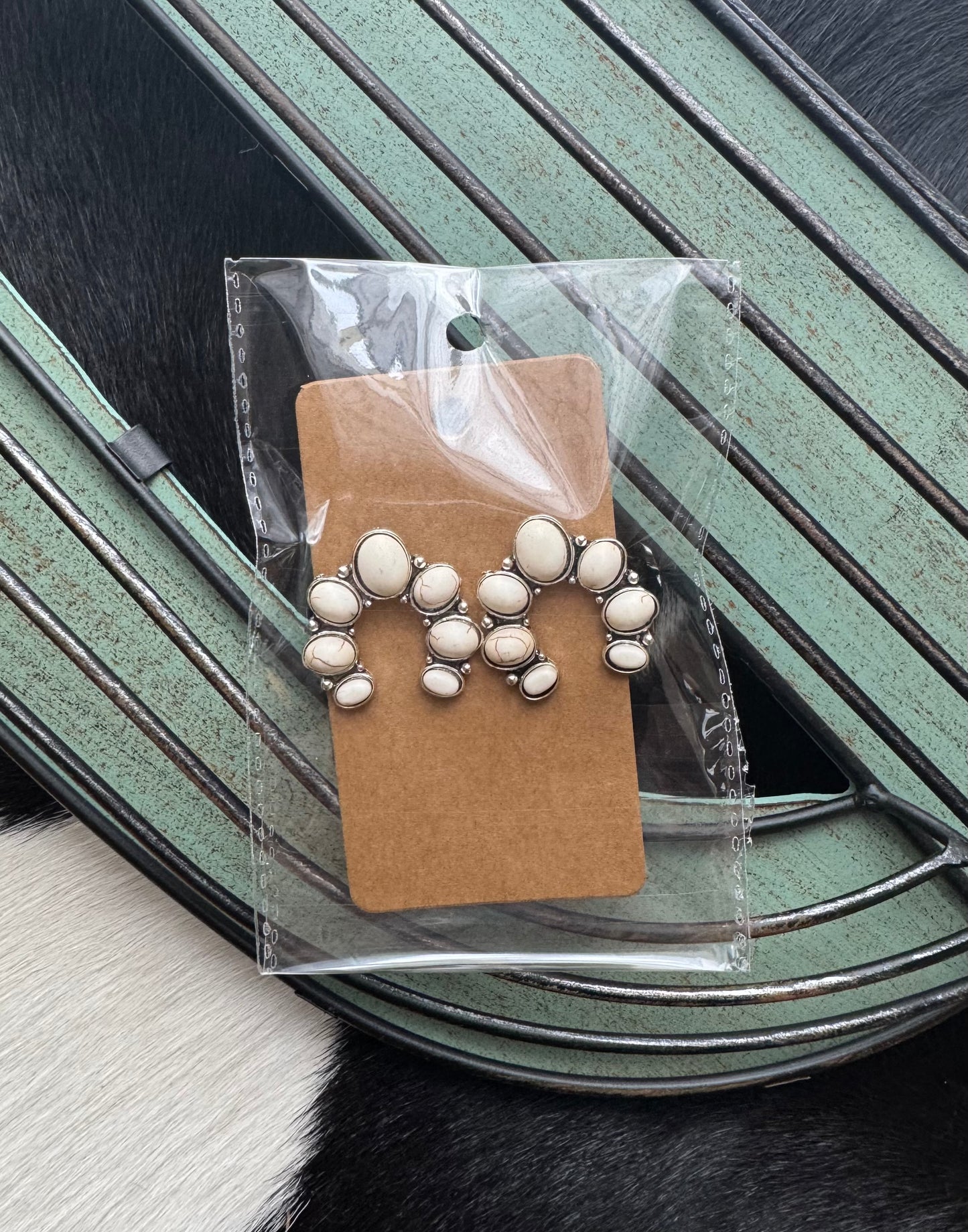 White Blossom Stud Earrings