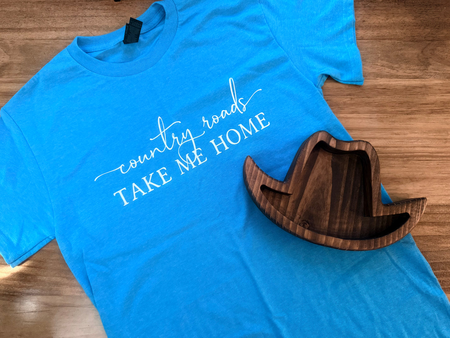 Country Roads Take Me Home Tee – Light Blue