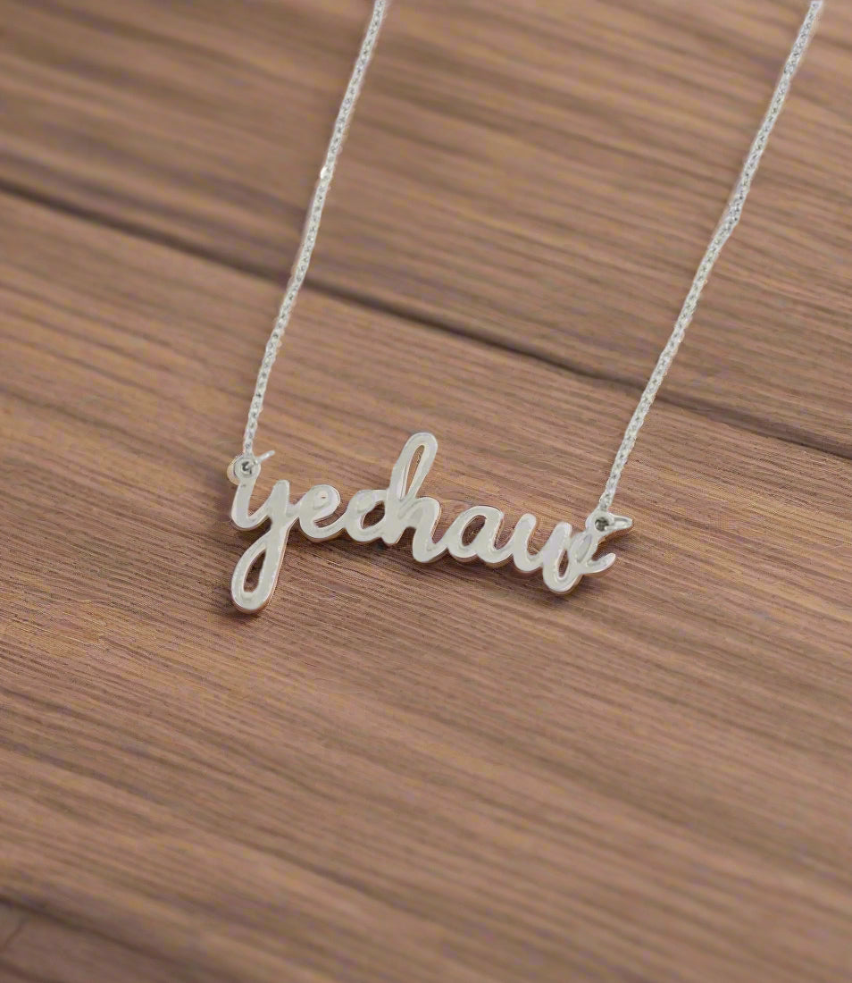 Yeehaw Script Necklace