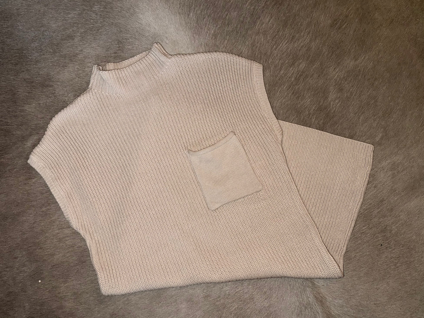 Sleeveless Knit Mock Neck Dress