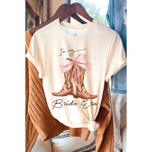 "In My Bride Era" Western Cowboy Boot Graphic Tee