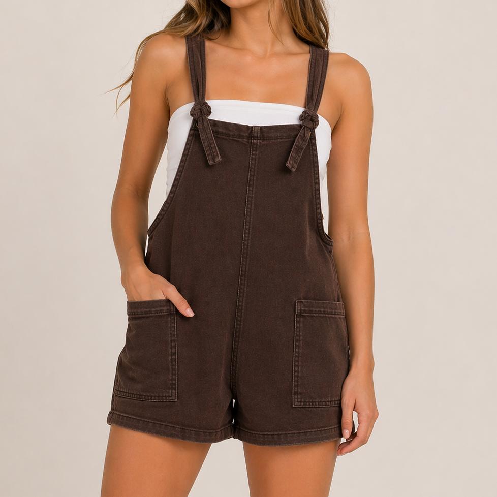 The Saddle Stitch Overall Romper