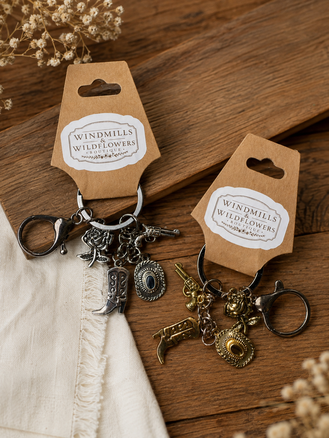 Howdy Darlin’ Western Charm Keychain