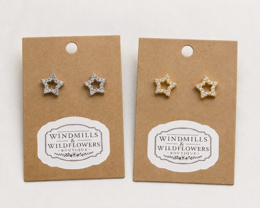 Starlight Sparkle Stud Earrings
