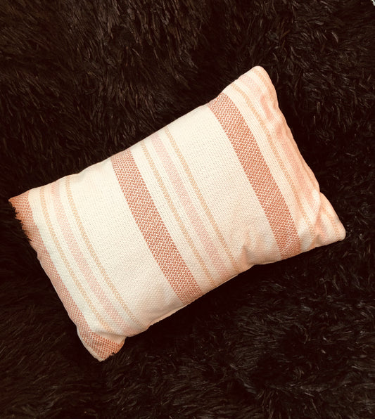 Woven Striped Accent Pillow – 12" x 18"