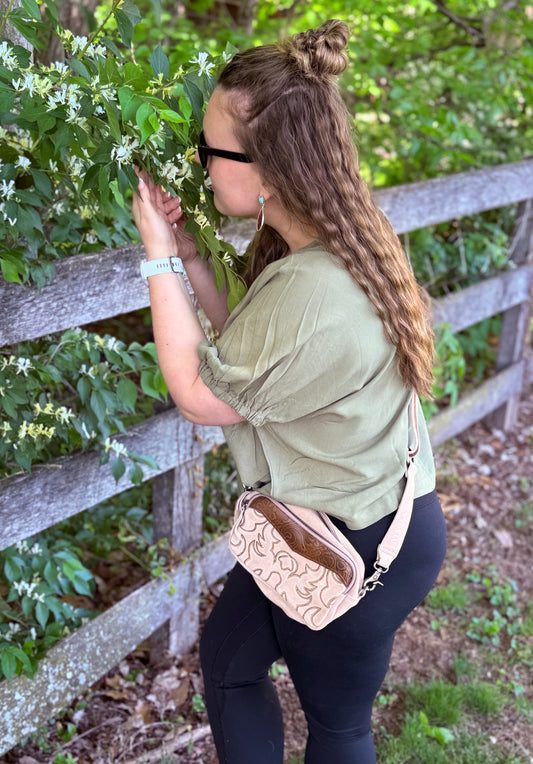 Western Embroidered Shoulder Bag