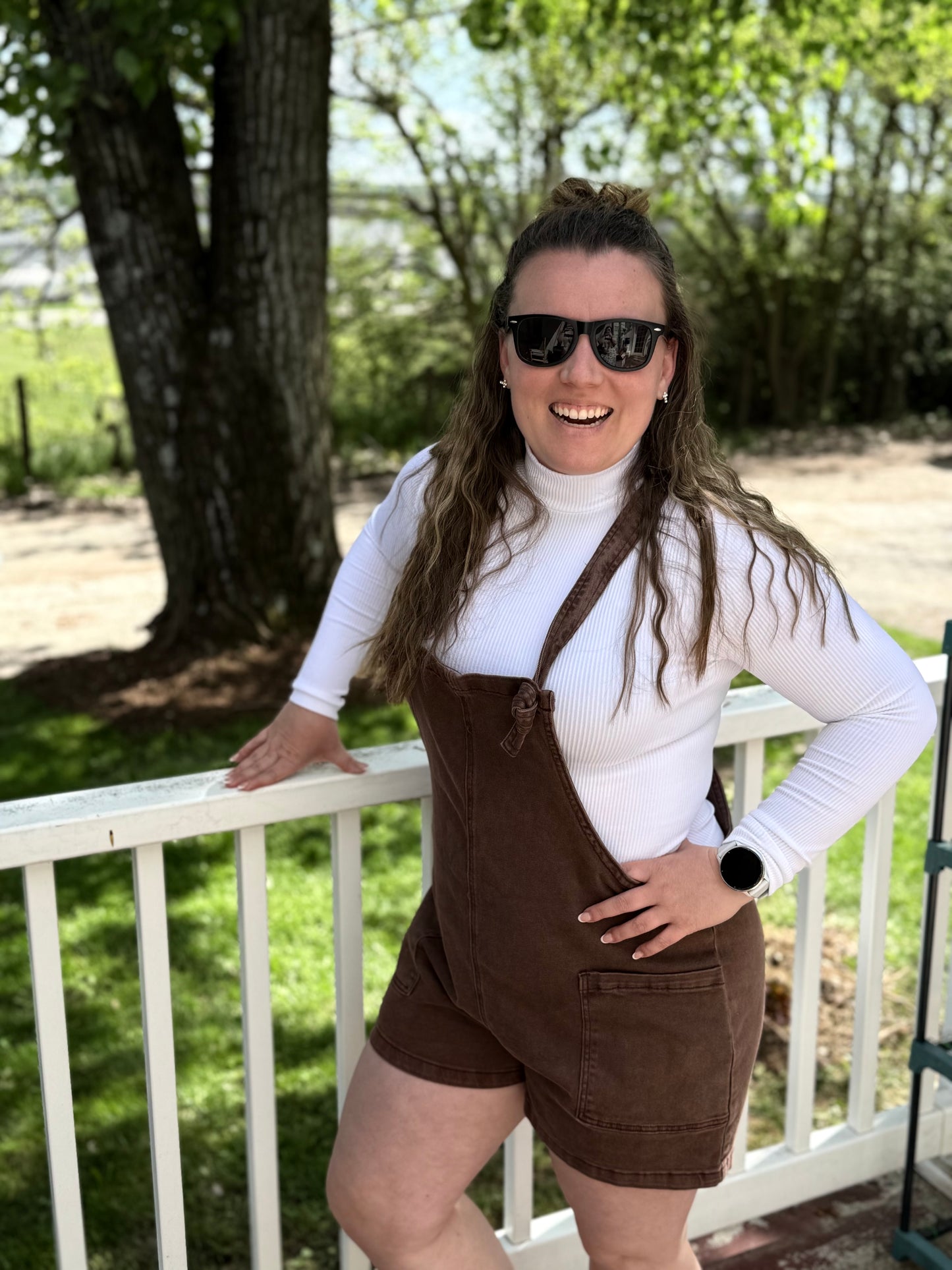 The Saddle Stitch Overall Romper