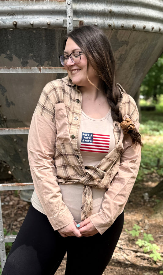 Embroidered Americana Tank Top