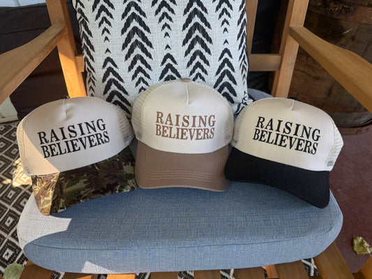 Black "Raising Believers" Canvas Snapback