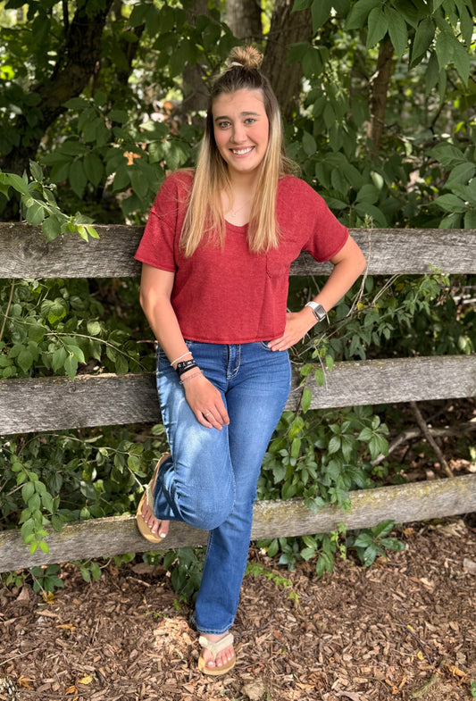 Brickhouse Breeze Crop Tee
