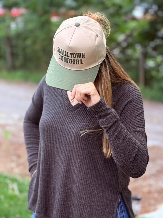 Sage Brim Small Town Cowgirl Canvas Hat