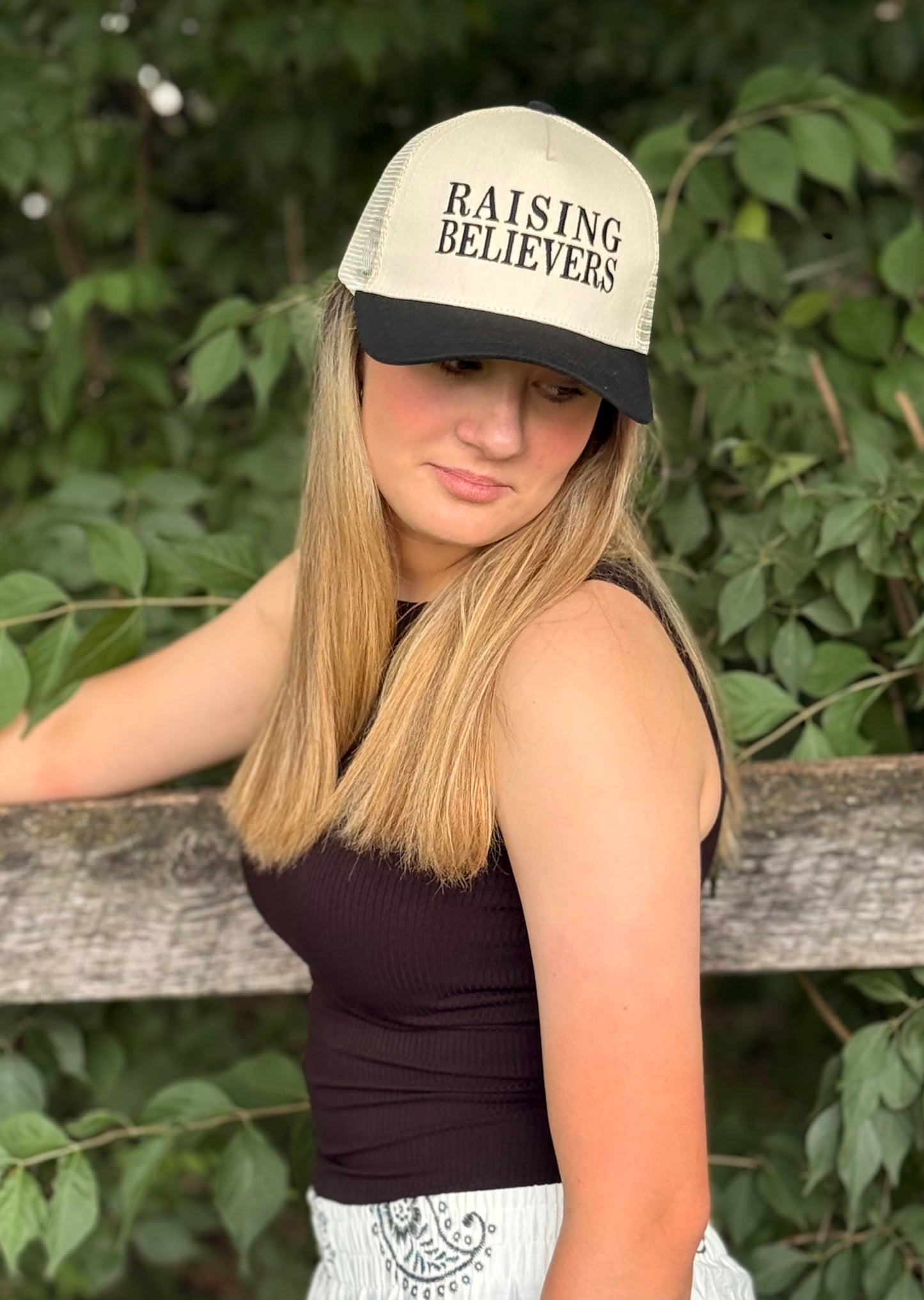 Black "Raising Believers" Canvas Snapback