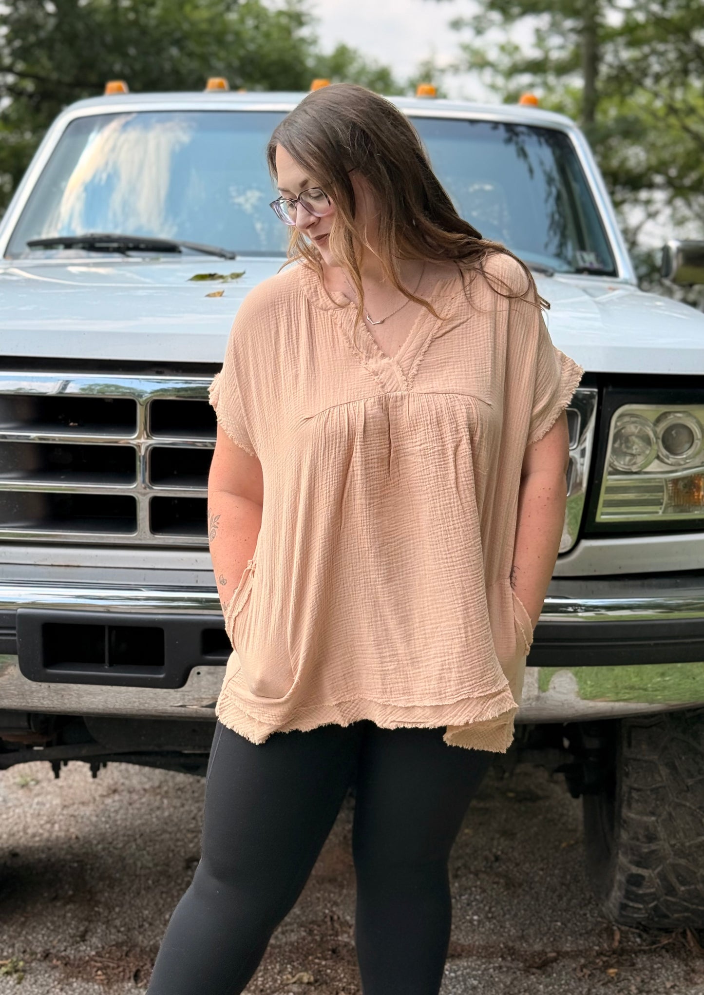 Oversized Dusty Trail Dreams Cotton Top