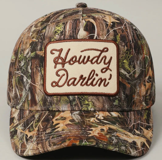 Howdy Darlin' Embroidered Hat Camo Hat