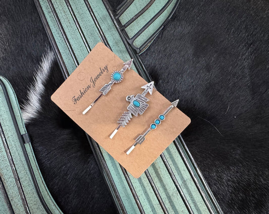 Turquoise Hair Pins – Two Unique Western Designs