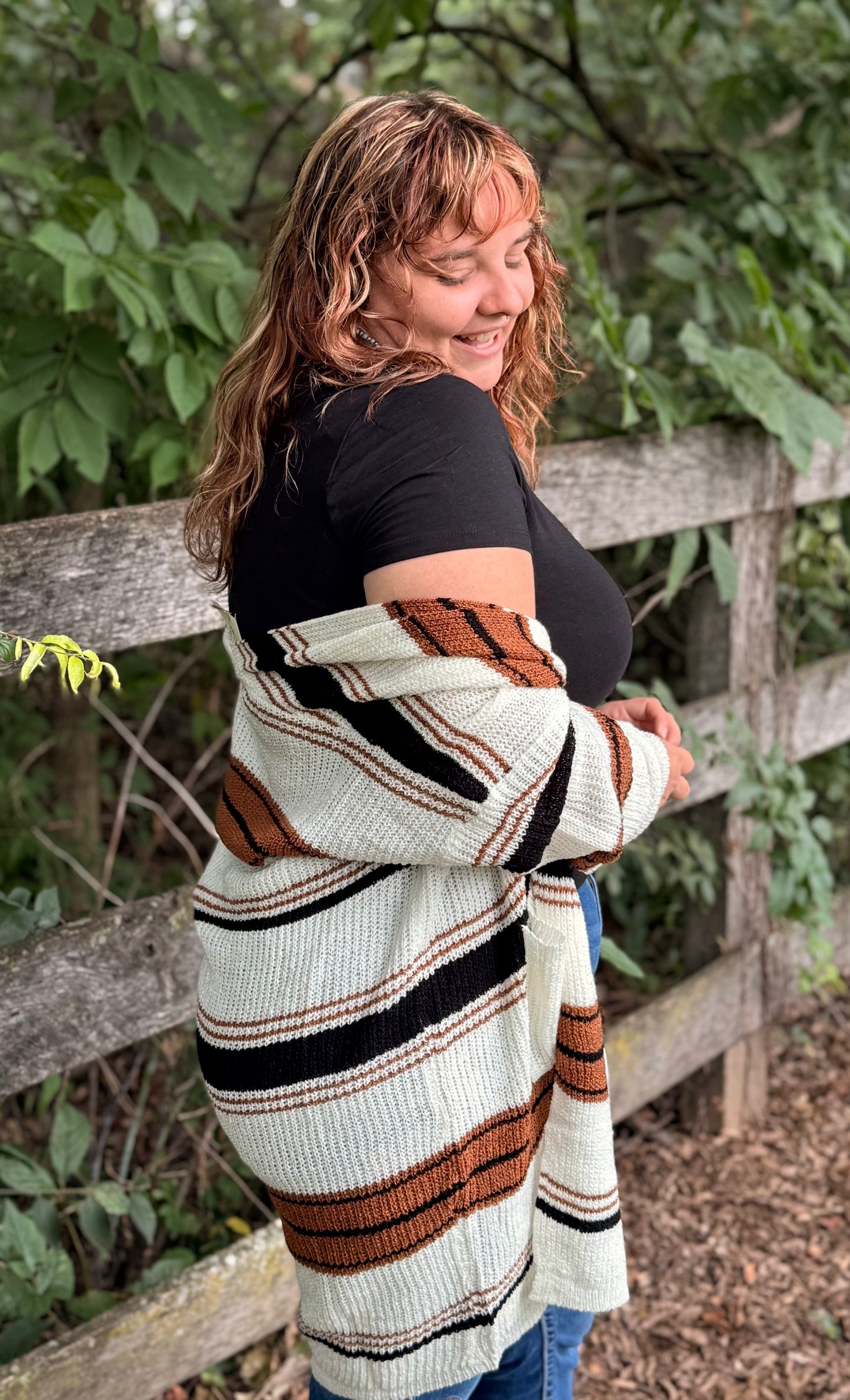 Saddle Stripe Cozy Cardigan