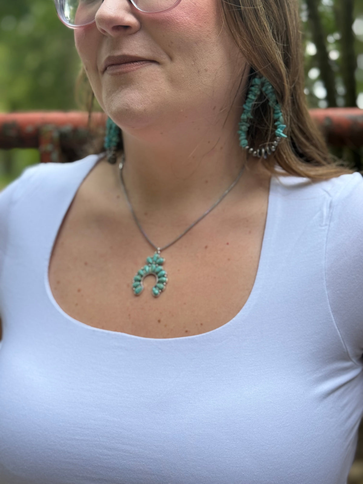 Turquoise Trail Stone Tear Drop Earrings