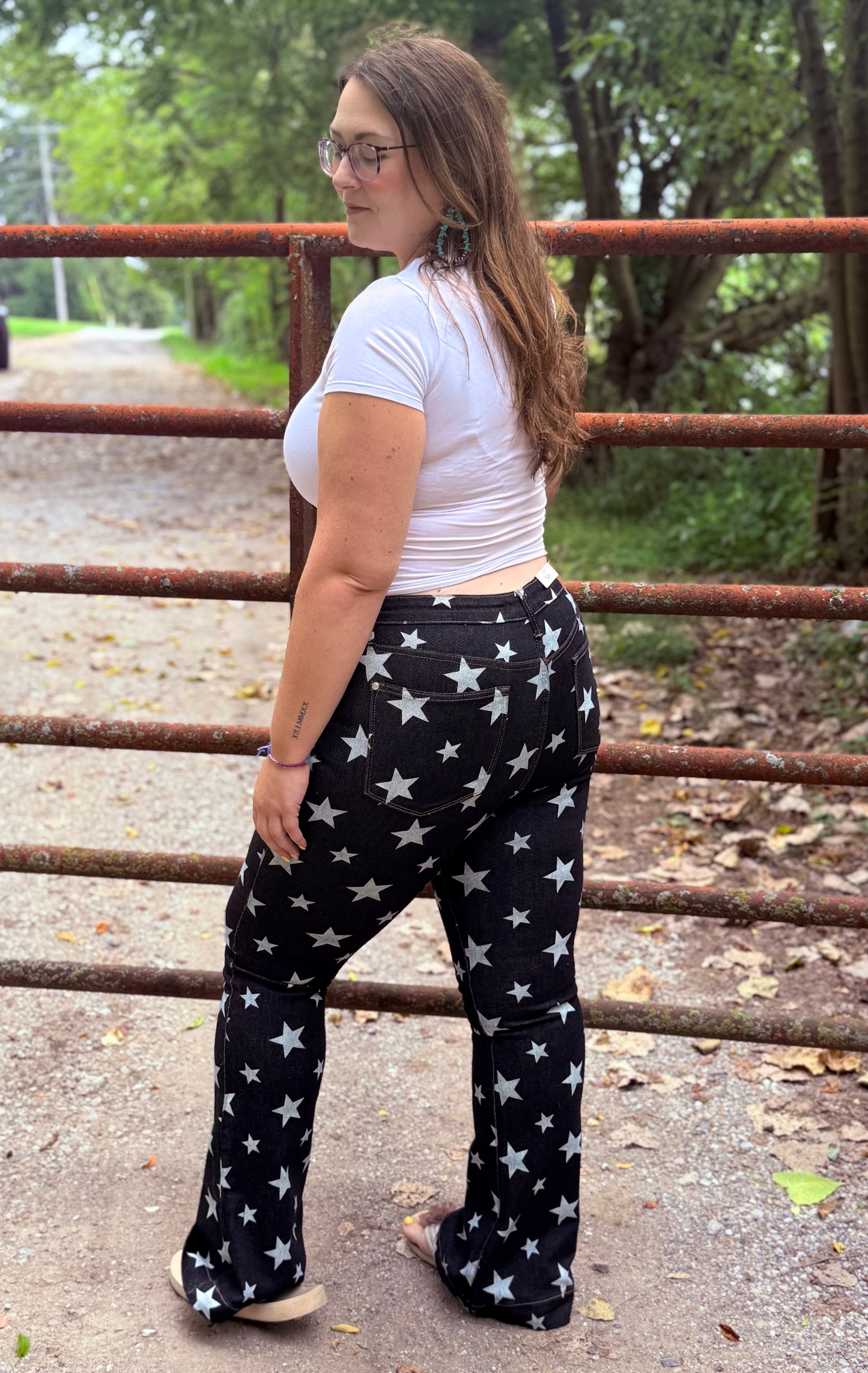 Star-Spangled Rodeo Judy Blue Flare Jeans