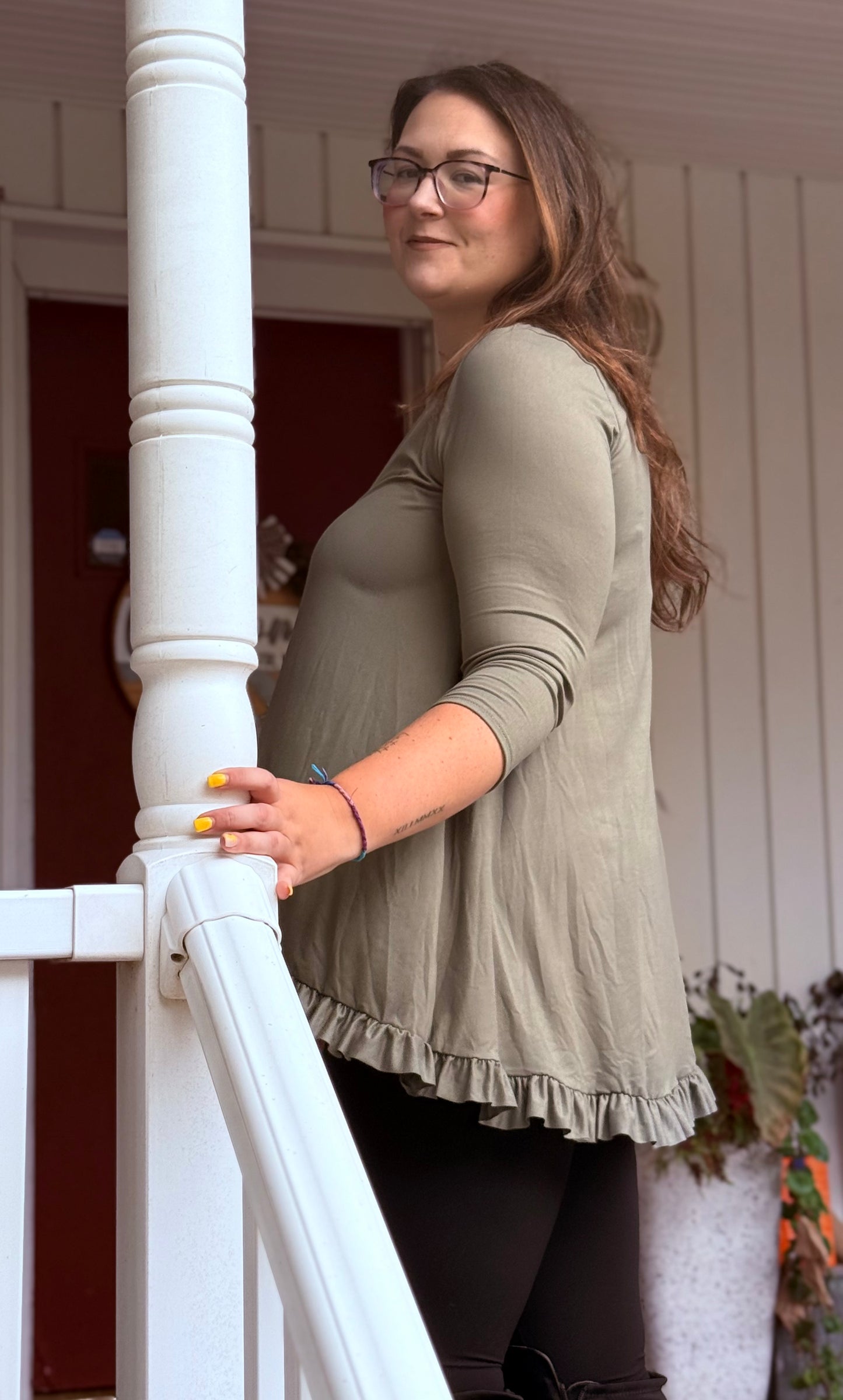 Sagebrush Ruffle Hem Tunic