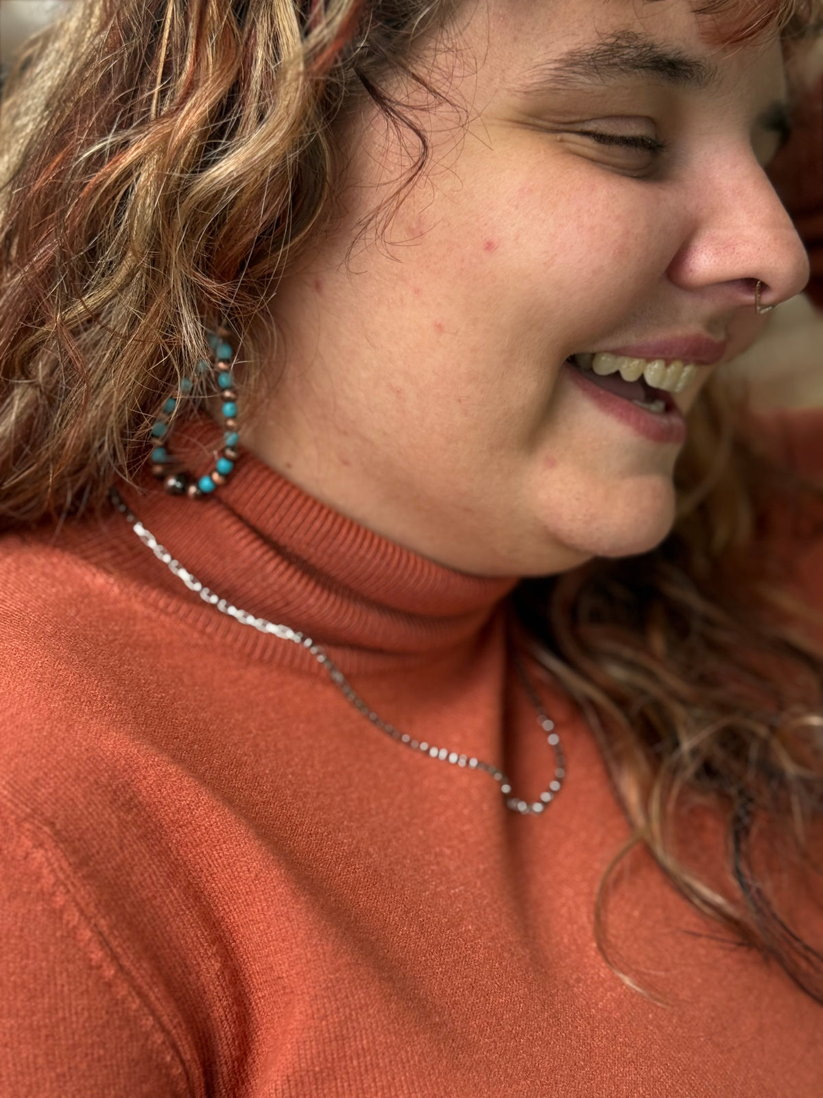 Turquoise Copper Canyon Teardrop Earrings