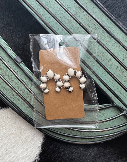 White Blossom Stud Earrings