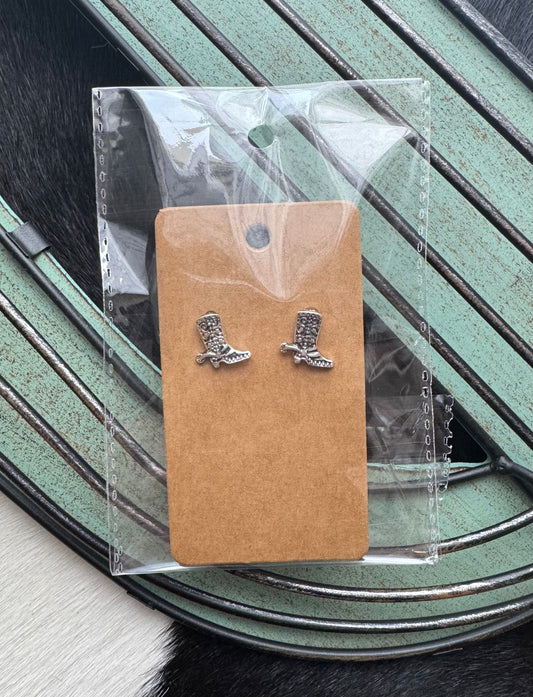 Mini Western Boot Stud Earrings