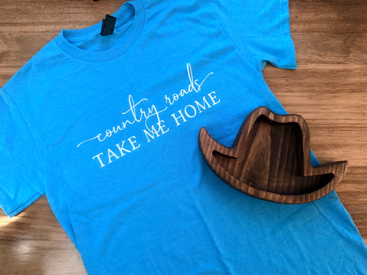 Country Roads Take Me Home Tee – Light Blue