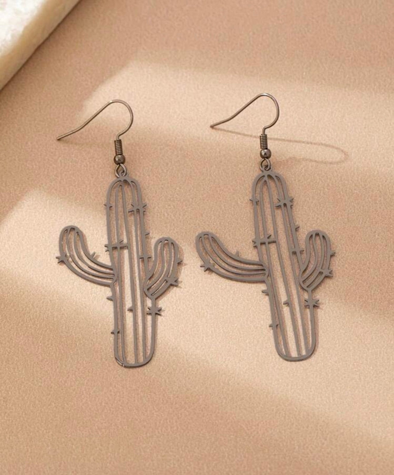 Western Cactus Dangle Earrings