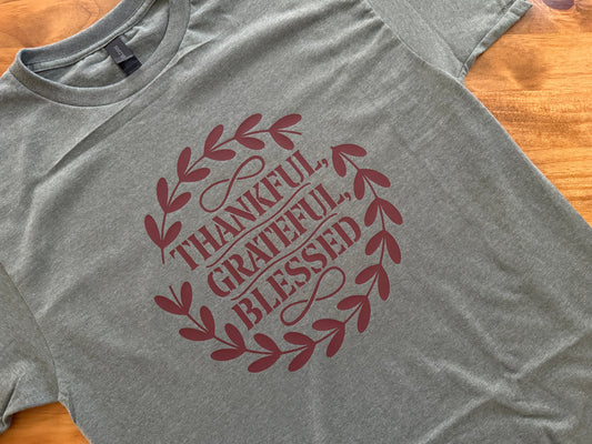 Thankful Grateful Blessed Tee