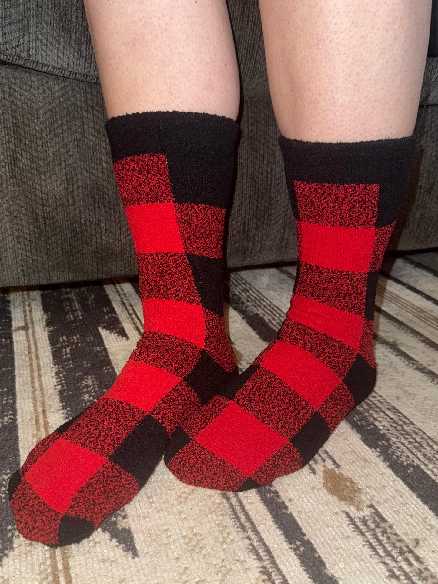 Buffalo Plaid Cozy Socks