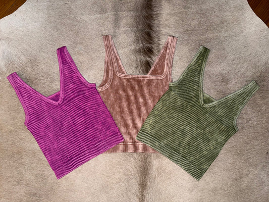 Reversible Ribbed Tank Top