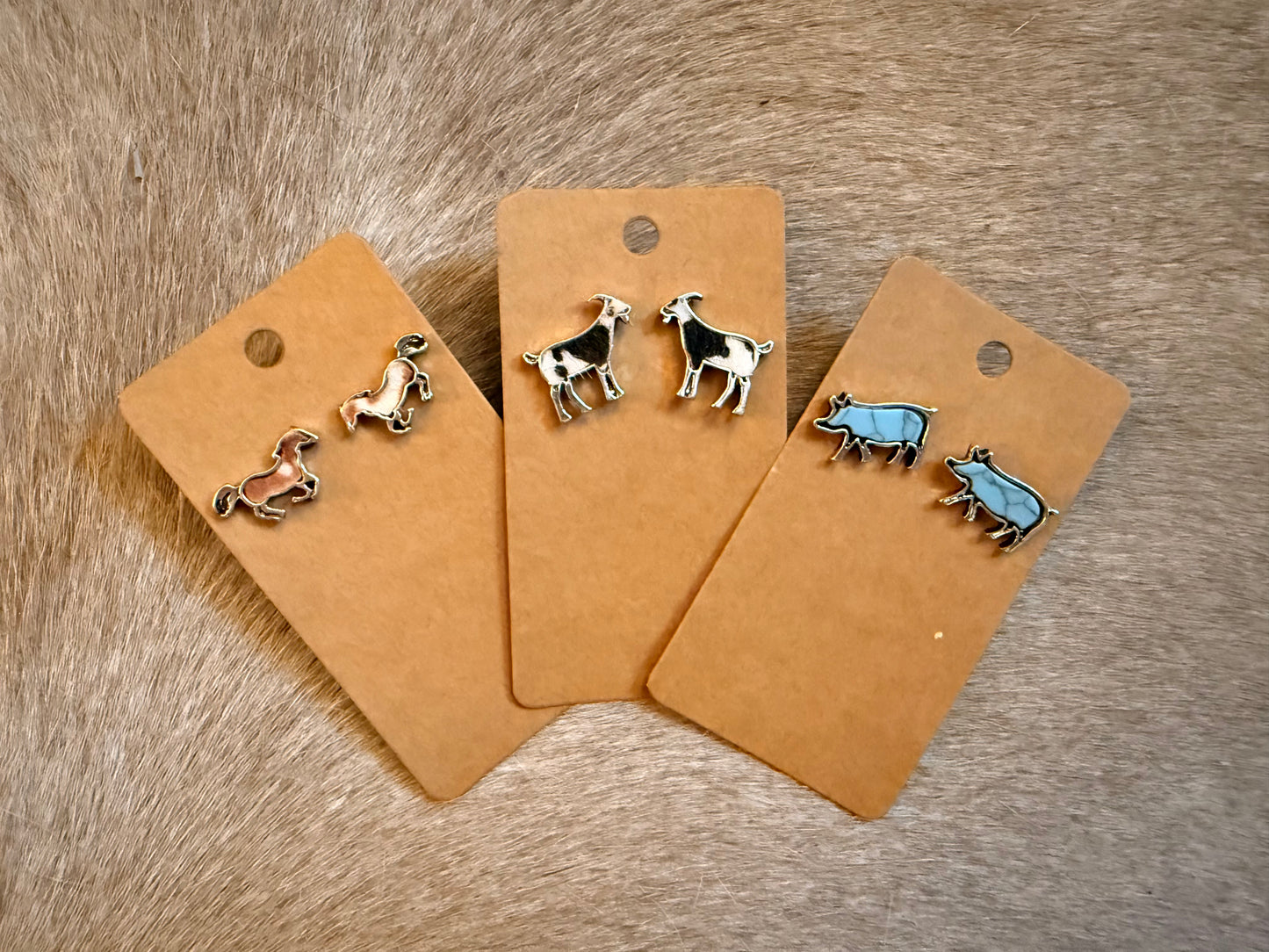 Western Animal Stud Earrings