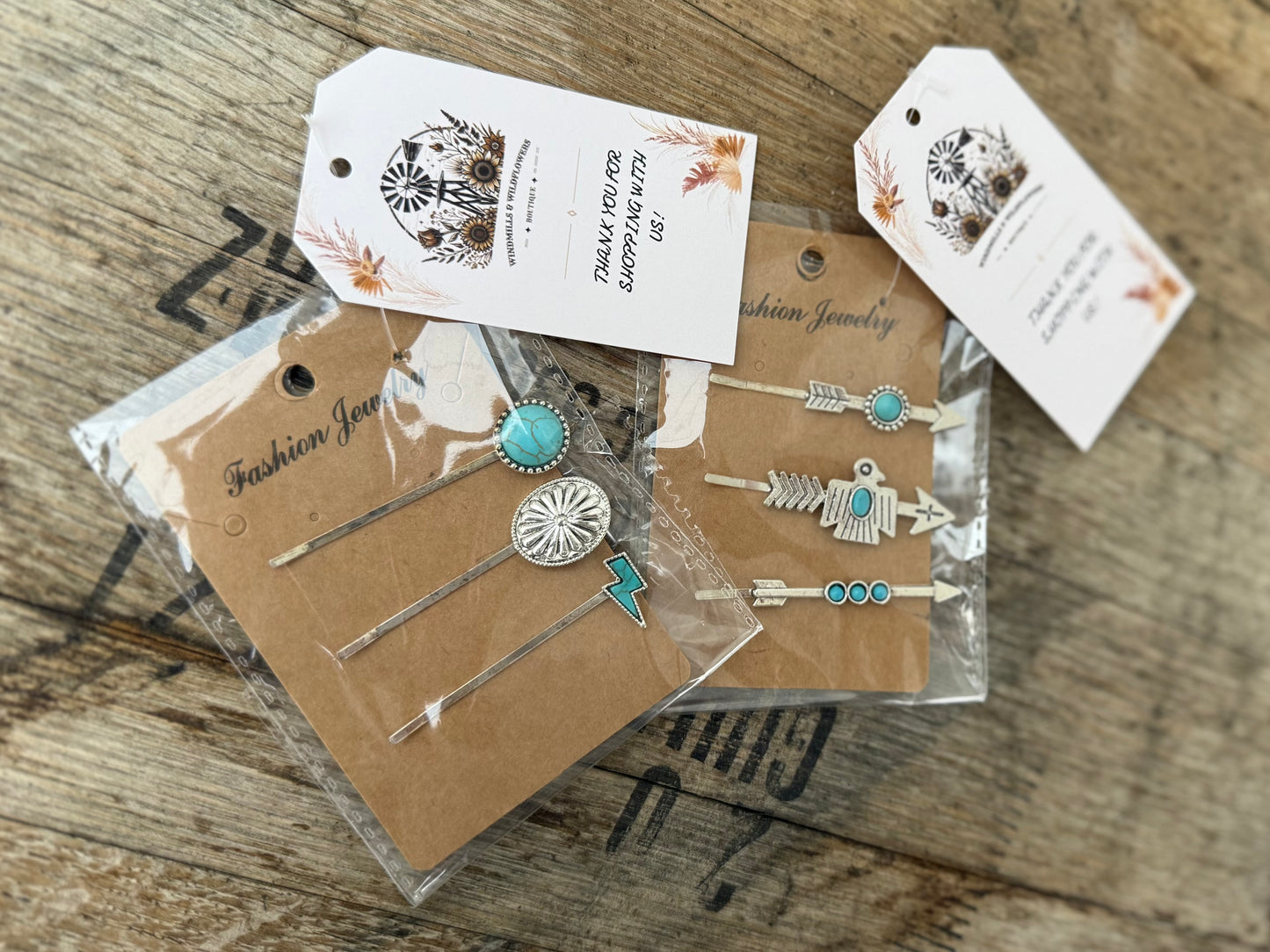 Turquoise Hair Pins – Two Unique Western Designs