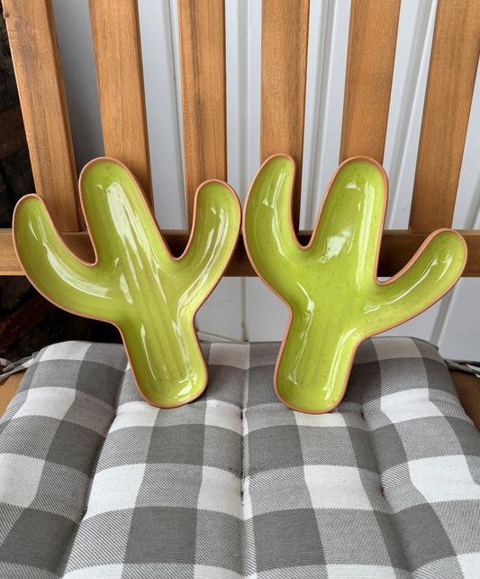 Glossy Cactus Trinket Dish