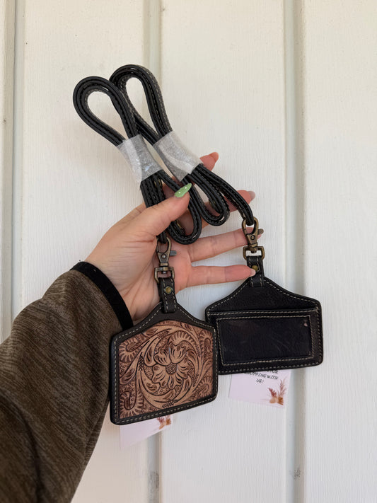 Hand-Tooled Leather ID Holder