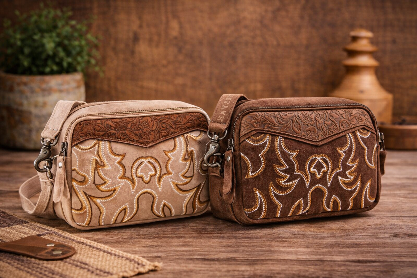 Western Embroidered Shoulder Bag
